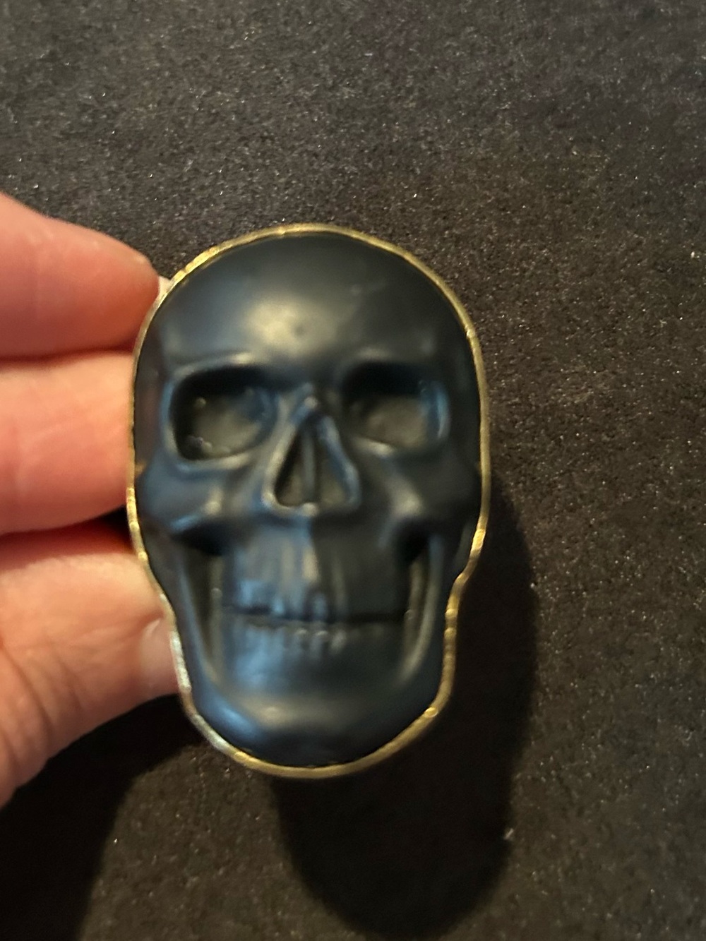 Source Unknown Black Skull Ring for Women